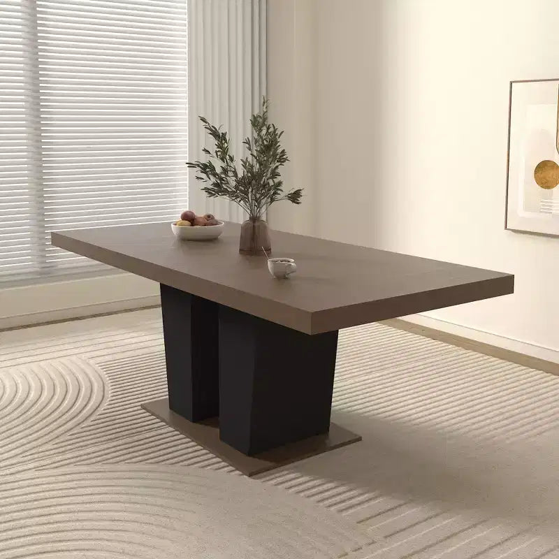 78.7" Extendable Dining Table with Heavy Pedestal, Seats up to 10, for Kitchen or Living Room