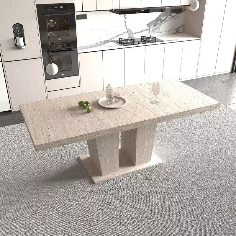 78.7" Extendable Dining Table with Heavy Pedestal, Seats up to 10, for Kitchen or Living Room