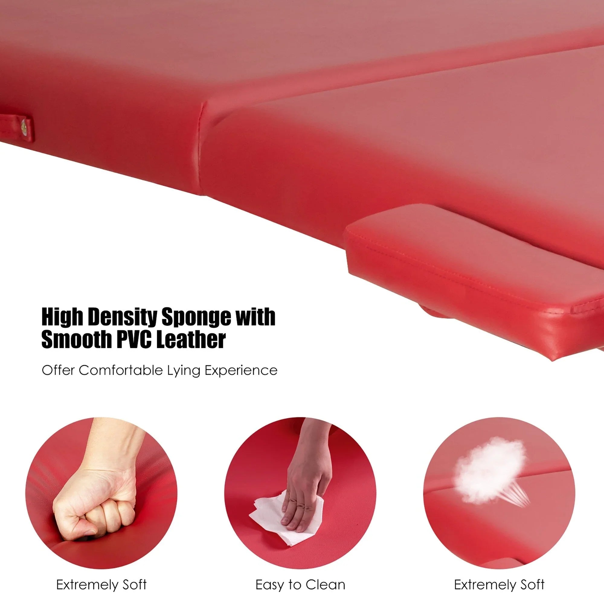 Table de Massage Portable 84L Réglable pour Soins du Visage, Tatouage, avec Housse de Transport