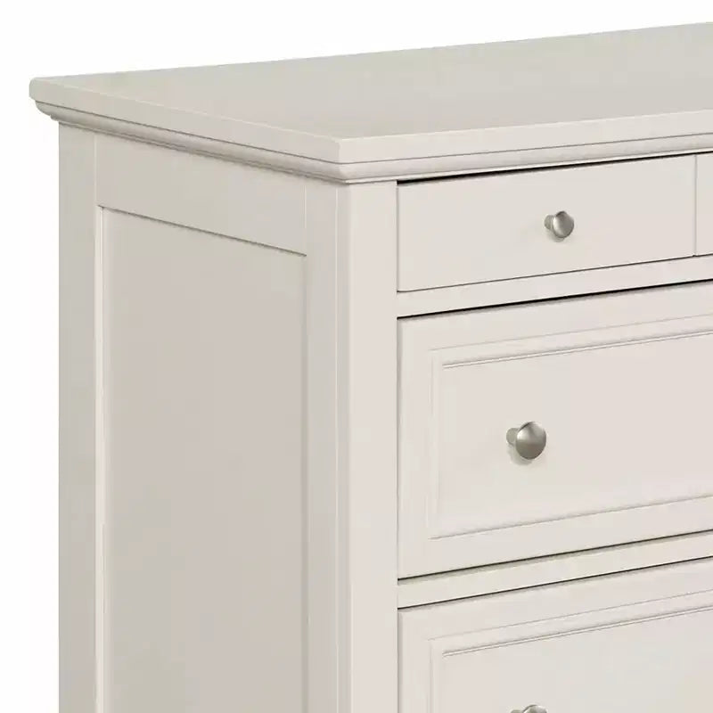 8-Drawer Hardwood Dresser, Off White, Bedroom Storage