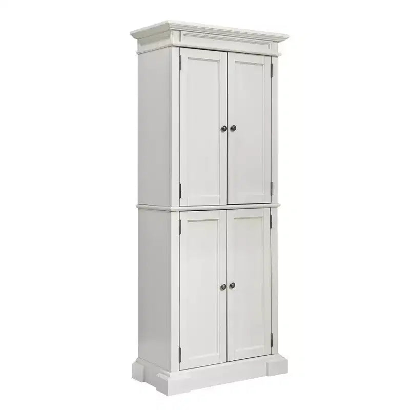 Kitchen Pantry Cabinet, Hardwood, 4 Doors, 4 Adjustable Shelves