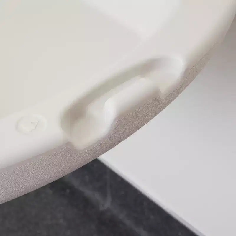 Horizontal Wall-Mounted Diaper Changing Station with Slim Back, White Granite