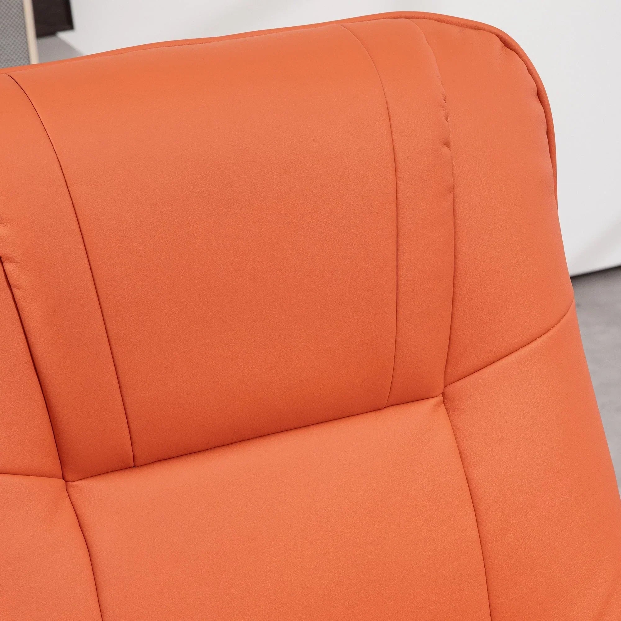 Fauteuil inclinable manuel pivotant en similicuir HomCom avec repose-pieds confortable et relaxant