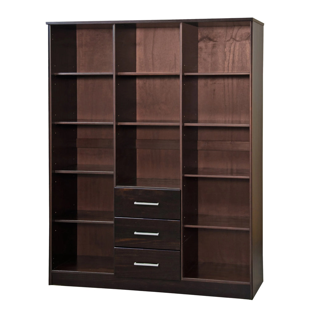 Palace Imports Armoire Cosmo 3 portes 100 % bois massif avec portes en bois massif ou portes miroir